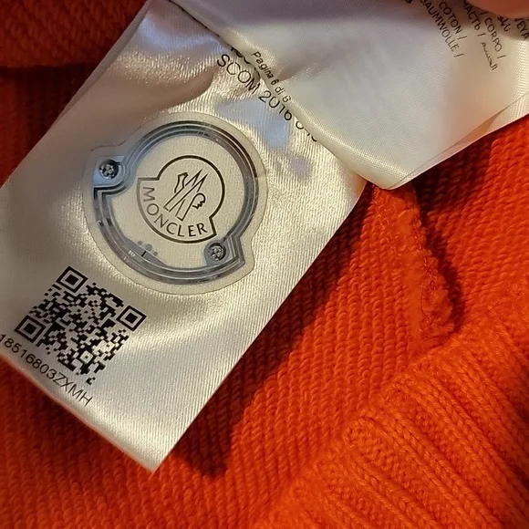 Moncler Off White Rare Orange Hoodie Jacket xxxl - Picture 12 of 16
